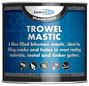 Bond It Trowel Mastic Fibre Filled Bitumen Paint Roof Repair Compound (1L)