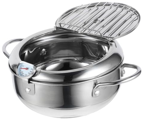 MAGICLULU Practical Home Non-stick Deep Fryer Tempura Fryer Pot Basket Frying Pan Easy to Clean Japanese Style Multifunctional