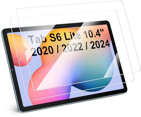 FINTIE 2 Stück Schutzfolie für Samsung Galaxy Tab S6 Lite 10.4 2024/2022/2020 - Klare HD Bildschirmschutzfolie, 9H Härte, Kratzfeste Displayschutzfolie, Screen Protector Folie