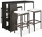 NITCA 5-TLG Rattan Bartisch mit Barhocker, Garten-Bar-Set Poly Rattan, Gartenbar Set für Terrasse und Balkon, UV-beständiges Polyrattan, wetterfeste Gartenmöbel - Braun