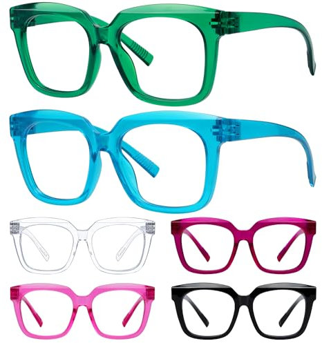 Eyekepper 6er Pack Übergroße Metalllose Schraubenlose Federscharnier Lesebrille Lesehilfe +1,50