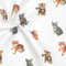 STOFFKONTOR Dekostoff Stoff Bedruckt Katzen Mix - Meterware, Farbe Weiss - zum Nähen von Tischwäsche, Kissen, Vorhängen, Dekoartikeln UVM.