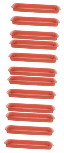 BESPORTBLE 12 Pièces Plateau de Pot de Fleur bac récupérateur d'eau égouttoirs pour Pots de Fleurs Plateau en Plastique Plateau rectangulaire bacs à Plantes en Plastique bac à Eau Plantes