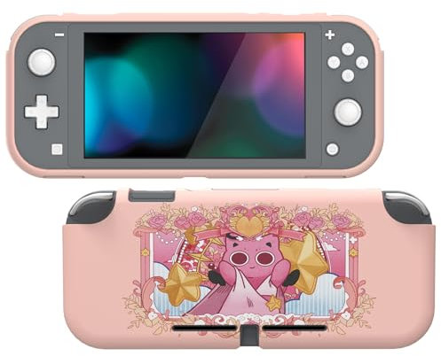 playvital Coque pour Switch Lite,Housse de Protection pour Nintendo Switch Lite Console,Étui Silicone TPU Souple Anti-Griffes et Anti-Chocs-PP & Rose