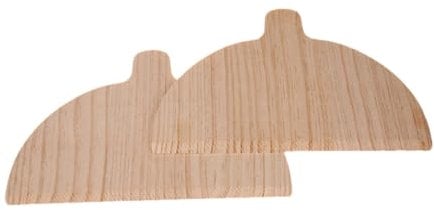 Mimoqk Pala para pizza, pala para pizza, pala para pizza para horno para pizza, pala para pizza de madera, tabla para pizza semicircular, juego de 2 palas para pizza de madera, perfecto para