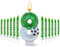 Glamifyr 13 STK Kerze 8 Geburtstag Junge, 3D Geburtstagskerzen Kinder Kerzen Geburtstag Fußball Geburtstagskerzen Zahlen 8. geburtstag Junge, Kuchen Topper Dekor Fußball Grüne für Geburtstagsdeko