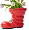 Cowboystiefel Blumenvase,Rote Stiefelvase,Santa Boots Vase Container Übertopf Dekoration | Festliche Weihnachts-Blumentöpfe, Feiertags-Pflanzgefäß-Dekoration für Büros, Küche