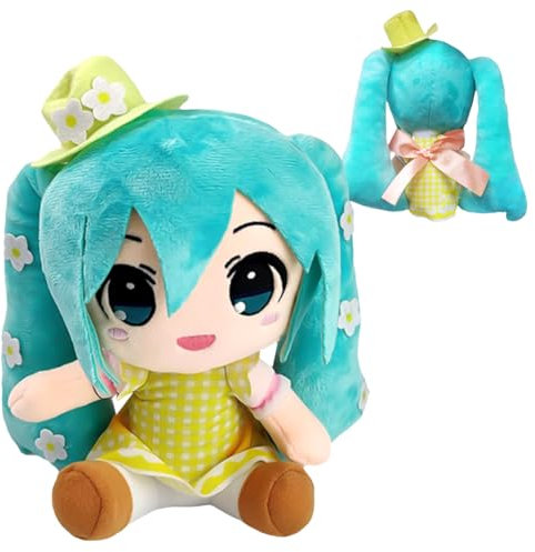 JXBBAAC Miiku Plush Toy 25 cm Hatssune Cuddly Toy Anime Plush Figuren Kawaii Plüschkissen Miiku Soft Plush Toy, Stoffpuppe Weiches, Sammlerstüc, Birthday Gift, Party Supplies