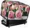 Funda para electrodomésticos pequeños de cocina con estampado de rosas rosas, se adapta a la mayoría de tostadoras de 2 rebanadas