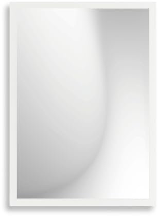 Infantasie 'Claudia' Wandspiegel 40x60 cm Spiegel mit Rahmen | Weiss Matt | Moderner Spiegel mit Holzrahmen | Inkl. Wandmontagematerial - Montage vertikal oder horizontal