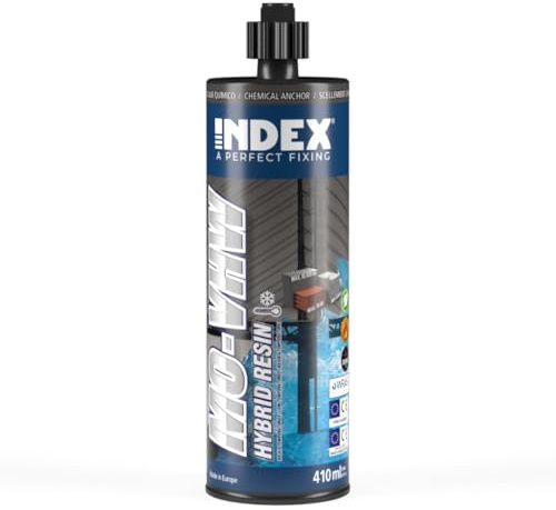INDEX A PERFECT FIXING - MOVH410 [MO-VH] Taco químico de viniléster híbrido para cargas altas, Sin estireno, Homologado, Cartucho de 410 ml.