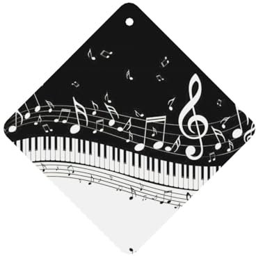 Lot de 10 désodorisants parfumés à suspendre avec des touches de piano avec corde pour voiture et maison