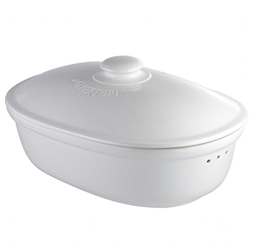 Römertopf 2 810 04 Brottopf oval Maße: 44 x 26 x 19,5 cm, weiß