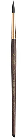 Princeton Artist Brush Neptune, Brushes for Watercolor Series 4750, Round Synthetic Squirrel, Size 6