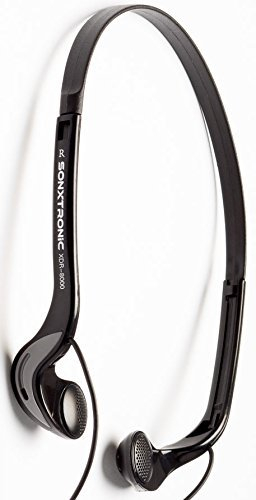 SONXTRONIC Xdr-8000 Vertical In-Ear Ultralight Sport Running Headband Headphones (Black) - Wired, Touch Control, Sound Isolation, Compatible with Iphone, Ipad, Samsung, Sony, Panasonic and Most Brands