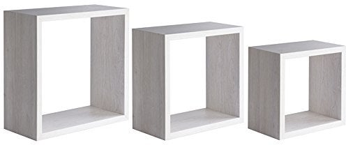 MODULARREDO Sanitec Incubo Mensole da Parete, Legno, Rovere Imperiale, 15.5x35.0x35.0 cm, 3 unità