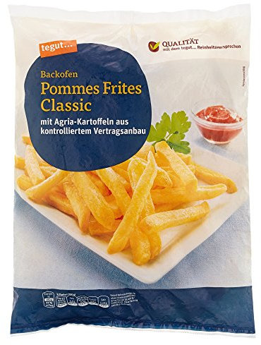 tegut... Backofen Pommes Frites Classic, aus Agria Kartoffeln, 1 x 750 g (Tiefgefroren)