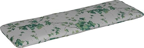 Angerer Freizeitmöbel GmbH Auflage für Gartenmöbel - Gussbankauflage Made in Germany (Weiß-Grün Gemustert Efeu)