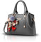 NICOLE&DORIS Neu Fashion Frauen Karriere Handtasche Tasche Umhängetasche Mode Strasse Damentaschen Weiche PU Gray