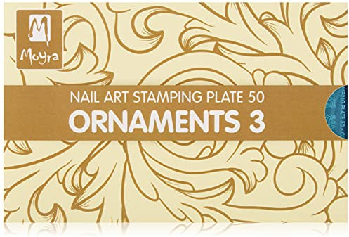 Moyra Laca De Uñas Moyra Placa Para Stamping Nº 50 - Ornaments 3 (Tamaño 14,5 Cms X 9,5 Cms) - 1 unidad