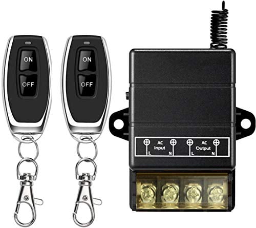 DONJON interruttore con telecomando 220V,AC220/230/240V interruttore senza fili di rf 328ft a lungo raggio. Ideale per luci ventilatori a soffitto e attrezzature elettriche.