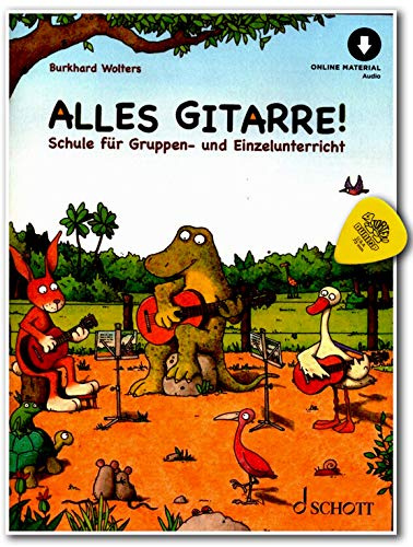 Alles Gitarre! -Gitarrenschule von Burkhard Wolters für Gruppen- und Einzelunterricht mit Online-Audiodatei und Dunlop Plek/Schott Music ED21710D 9783795798956