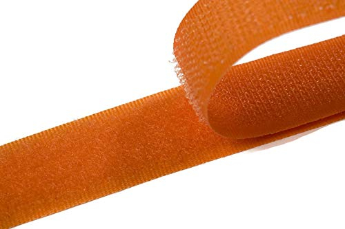 Klettband zum Nähen orange (18), 4 Meter, 20mm breit Flausch & Haken