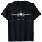 Flieger Landebahn Geschenk Pilot I Airbus I Airline T-Shirt Schwarz S Klassische Passform Halbarm Crew Rundhals-Ausschnitt Pull-On Alle Baumwolle 50%, Polyester 50% 1 Count 0 Taschen Männer