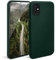 Moozy Minimalist Series Silikon Hülle für Samsung A51, Dunkelgrün - Mattes Finish, Dünne, Weiche TPU-Handyhülle Schutzhülle
