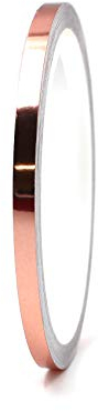 8,5 Meter (0,79€/Meter) Glanz Zierstreifen Auto Motorrad Boot Modellbau Silber Chrom - Finest Folia Dekorstreifen Seitenstreifen Klebestreifen (Chrom Rosegold, 5mm Breite)