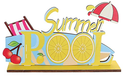 ABOOFAN Hawaii Holz Deko Strand Sommer Schriftzug DIY Aufsteller Tropische TischdekoDekofigur Schlafzimmer Wohnzimmer Dekoration Luau Party Hochzeit Ornament Geschenk