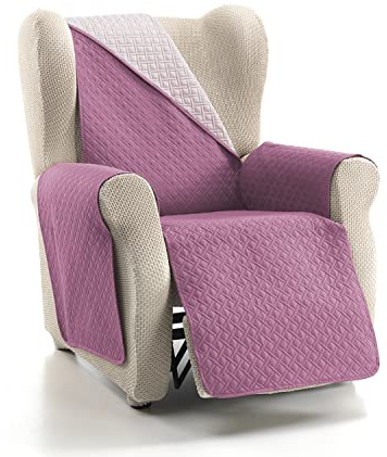 CARDENAL TEXTIL CUBRE SOFA BICOLOR REVERSIBLE RUBI 1 PLAZA BERENJENA/SALMÓN