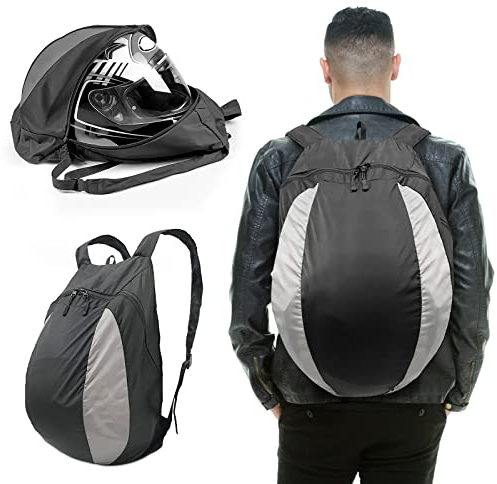 Weigudoc Sac à dos de casque de moto multifonctionnel, sac à dos de sport étanche 28L, sac de basket-ball de football universel pour fitness, course, randonnée, l'escalade, ski, VTT, trekking