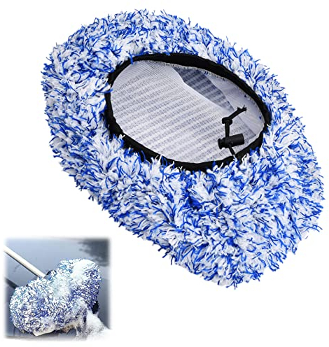 Vesaneae Mikrofaser Waschbürstenüberzug, Bürstenüberzug für Waschanlagen, Überzug für Universal Auto-Waschbürste, Bürstenbezug für Waschanlagen Autopflege, Brushcover for Gentle Car Wash Care -Blau