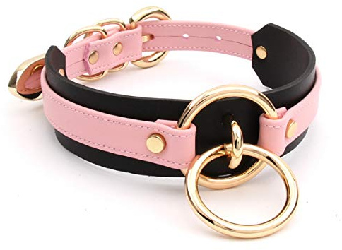 lalatia Girocollo Donna O Ring Choker Collana in Ecopelle