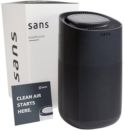 Sans HEPA 13 Air Purifier - Black - 1560ft² Ultra-Quiet Home Air Purifier, Pre-Filter, Activated Carbon, UV-C Light, Protect from Odors, Smoke, Pollutants, Allergens, Dust, Dander, Harmful Chemicals