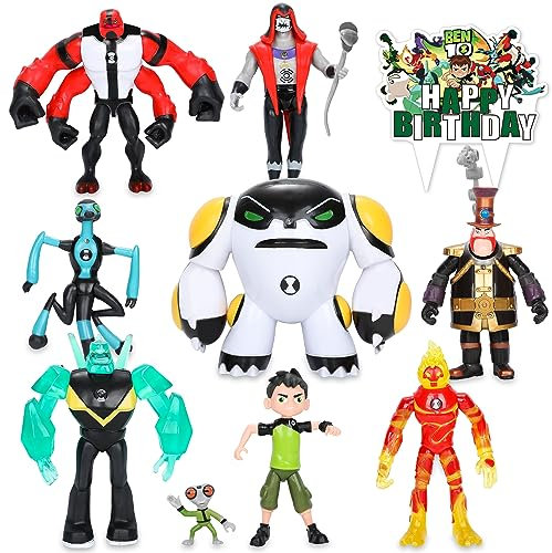10 PCS Action Figures Cake Toppers