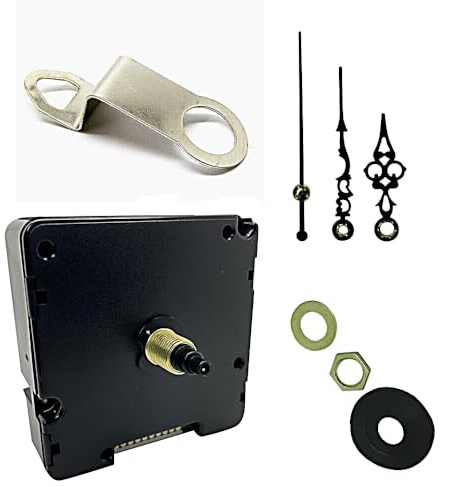 Radio Controlled Clock Mechanism MSF 17mm Shaft Ticking & Hands | Dans Clock Shop,Quartz Replacement,AA Battery Powered,50mm Black Metal Hands,ROHS Certified,Wall Clock,Indoor,DIY/Repair