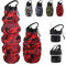 KUNHANG Faltbare Reise-Wasserflasche, wiederverwendbare Silikon-Wasserflaschen für Fitnessstudio, Camping, Wandern, tragbar, auslaufsicher, Sport-Wasserflasche, Armee-Camouflage-Flasche mit（Rot）