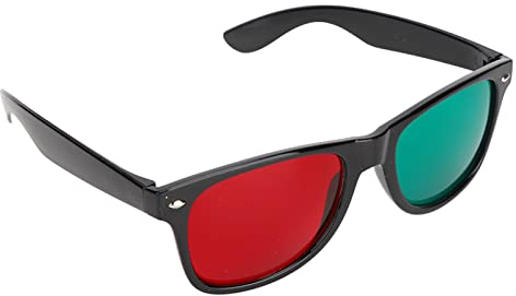 Rot-grüne Brille, Amblyopie-Brille mit Brillenbox, Trainingsbrille für Amblyopie-Exotropie, um die Funktion Ihrer Beiden Augen für Kinder und Erwachsene Auszugleichen