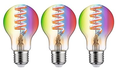 Paulmann 29163 Filament 230V Smart Home Zigbee LED Birne 3x470lm 3x6,3W RGBW+ dimmbar Gold Leuchtmittel