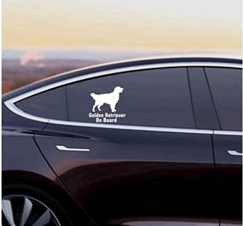 Car Stickers And Decals 15X15.3Cm Golden Retriever On Board Car Sticker Auto Funny Car Stickers(2 Stück)