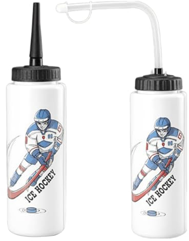 LearnLyrics Water Bottle, Leak Proof Bottle, Hockey Water Bottle,Portable Squeeze Bottle, Boxing Water Bottle, Football, Ice Hockey, Water Bottle, Football Water Bottles for Hiking, Fitness