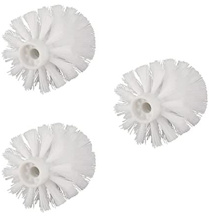 Toilet Bowl Brush Head Toilet Brush Replacement Head Sturdy Stiff Bristles Toilet Brush for Bathroom Toilet Elegant - White 3Pcs, toilet brush replacement