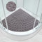 Corner Shower Mat: 70x70 cm Large Sector Bath Mat Non Slip with Suction Cups - Foot Scrubber Mat Massage Anti Fatigue - Quadrant Bathroom Floor Mat for Walk-in Shower Tray