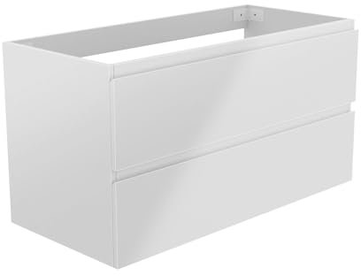 Aica Sanitär Waschbeckenunterschrank 80 cm Unterschrank MDF Waschtischunterschrank Badschrank Hochglanz Weiß