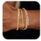 JEMARA 3 Pcs Gold Bracelets for Men,Sturdy Curb Width Rope Cuban Chain Bracelet Set Adjustable Stack Gold Chain Bracelet for Men Jewelry Bracelet Homme