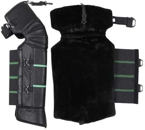 ZGXNYI Winter-Knieschutzpads Winddichter Motorrad-Knieschutz mit reflektierenden Streifen, verlängerter Ski-Knieschutz for den Winter Anti-Rutsch Knieschoner