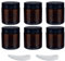 6 Stück Braunglas Salbentiegel,100ml Amber Glas Leerdose, Creme behälter,kleine dose mit deckel, Reise Probenbehälter,Cremedosen zum befüllen von Kosmetika, Lotionen, Cremes