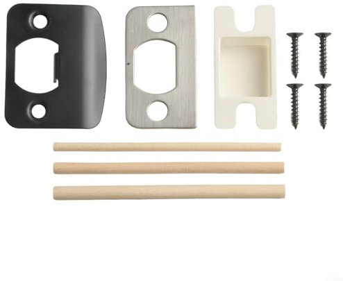 Door Latch Restorer with Spacer Shim Repair and Restore Your Door, Strong and Reliable, Multiple Color Options (Black)